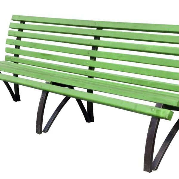 Wooden Green Park Bench